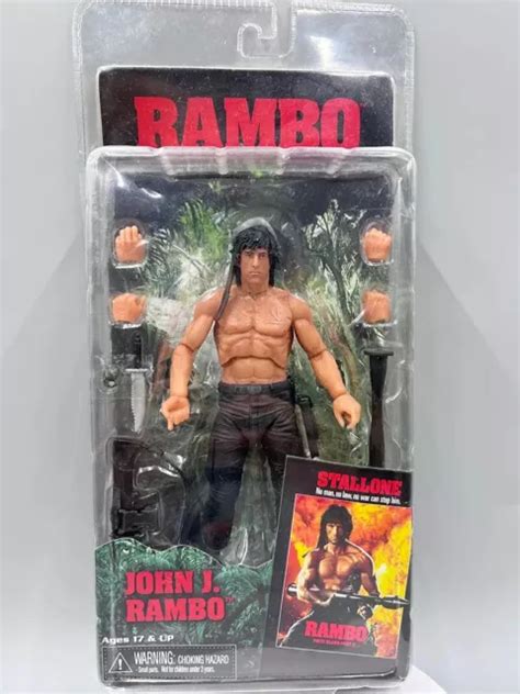 NECA FIGURINE FIRST Blood John Rambo Sylvester Stallone 18cm Originelle