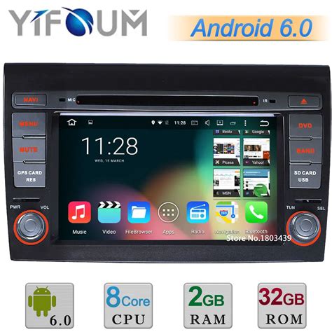 Wifi 7 Android 6 0 Octa Core A53 Px5 Car Dvd Player Stereo Radio Gps For Fiat Bravo 2007 2008