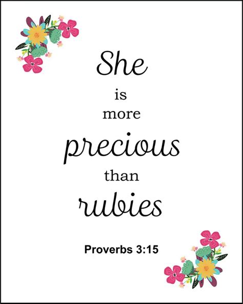 Proverbs 3 15 She Is More Precious Encouraging Bible Verses