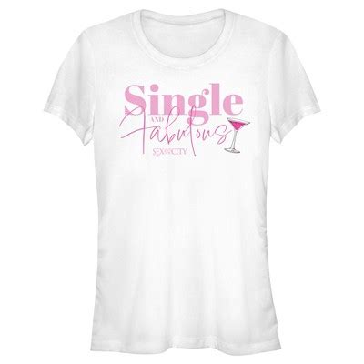Junior S Women Sex And The City Single And Fabulous Cosmo T Shirt