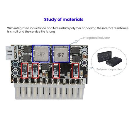 300W 12V DC5.5X2.5MM Входной 24-контактный блок питания для ПК MINI ITX ...
