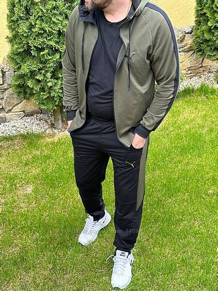 Спортивный костюм Puma хаки. Двунить, логотип вышивка, 940 грн ...