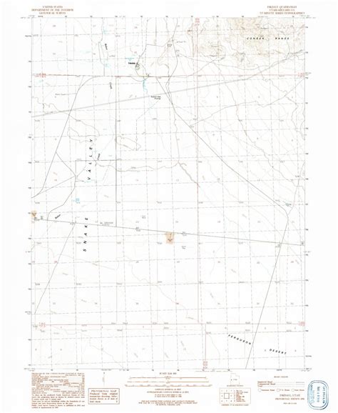 Classic USGS Eskdale Utah 7.5'x7.5' Topo Map – MyTopo Map Store