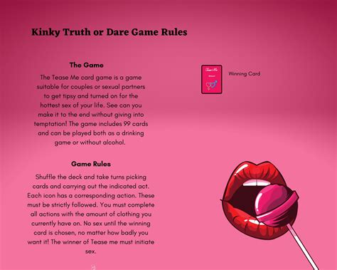 Kinky Couples Drinking Foreplay Game Tease Me Adult Sex Game Cards And Instructions