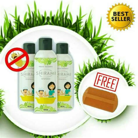 Jual BELI 2 GRATIS 1 SHIRAMI SHAMPO ANTI KUTU RAMBUT BONUS SISIR SERIT