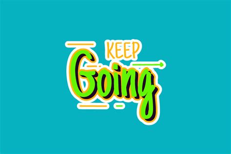 Retro Lettering Typography Keep Going Graphic By Muhammad Rizky