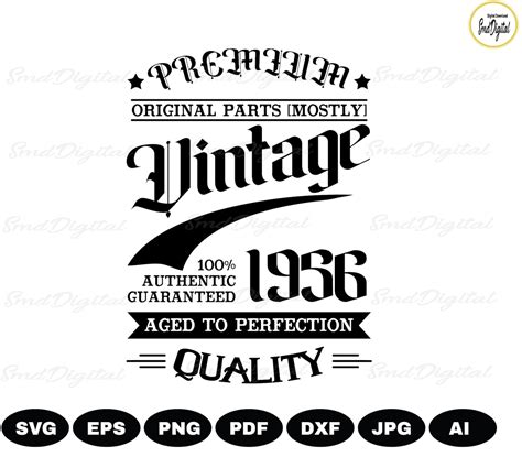 65th Birthday Aged To Perfection Svg 65th Birthday Shirt Vintage 1956