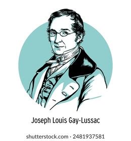 Joseph Louis Gay Lussac French Chemist Physicist Stock Vector Royalty Free