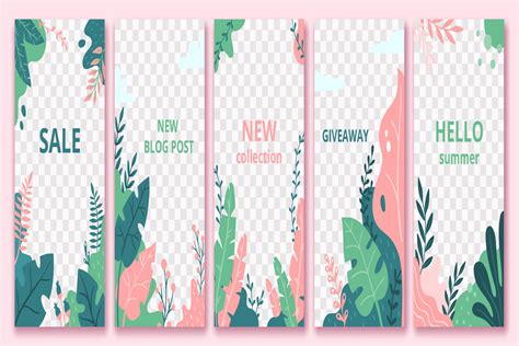 Floral Stories Template Graphic By Tartila Stock Creative Fabrica