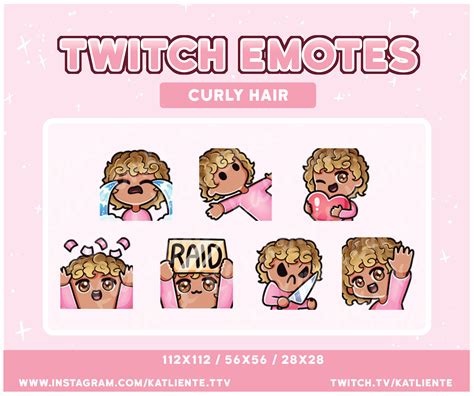 Cute Chibi Girl Emote Pack Dirty Blonde Brown Short Curly Hair Brown Eyes Medium Skintone For