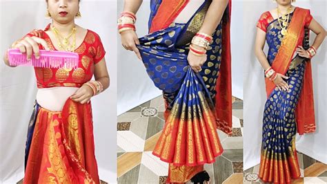 Perfect Pleats Banarasi Silk Saree Draping Tutorial Step By Step