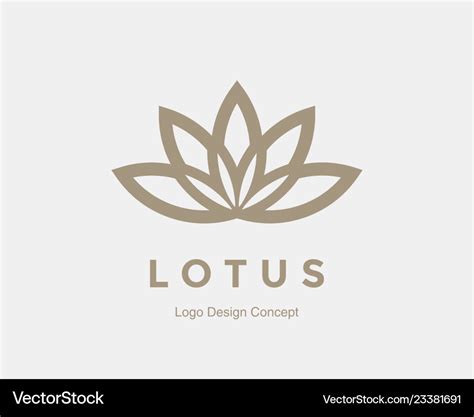 Abstract Flower Logo Design Creative Lotus Symbol Vector Image