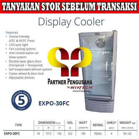 Jual GEA EXPO 30FC Display Cooler Kulkas Showcase 222L Shopee Indonesia