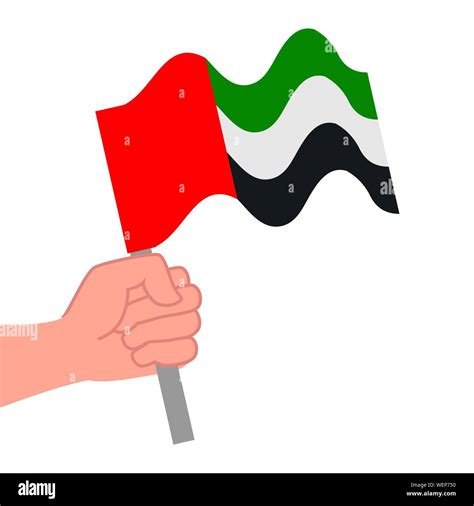 Uae Flag Hand Stock Vector Images Alamy