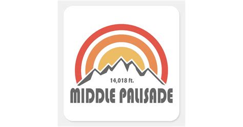 Middle Palisade California Square Sticker Zazzle