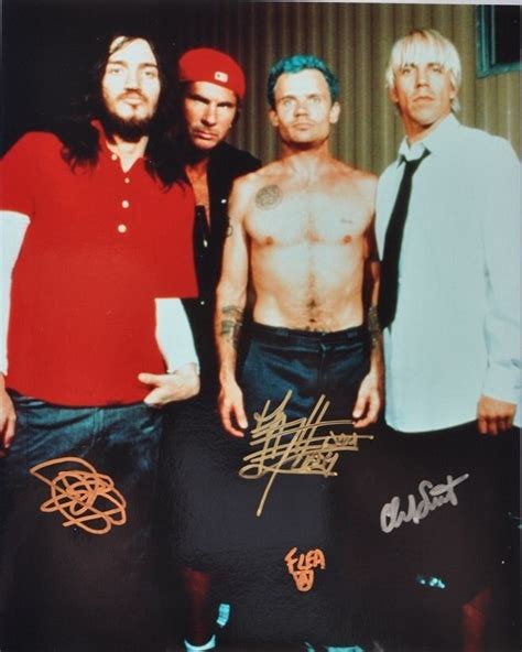 Red Hot Chili Peppers Signed X Anthony Kiedis Flea Chad Smith W Coa Etsy