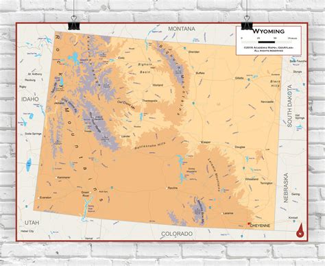 Wyoming State Wall Maps | World Maps Online