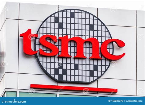 TSMC Sign Logo On Headquarters In Silicon Valley Of Taiwan ...