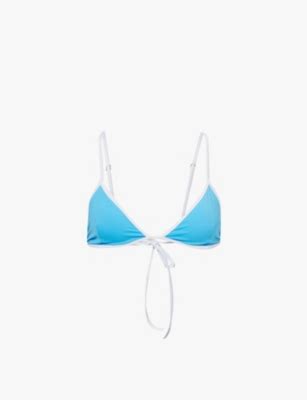 SPORTY RICH Kate Triangle Bikini Top Selfridges