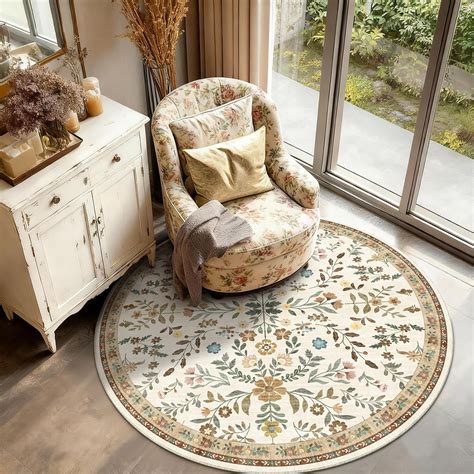 xsivod  floral rugs  living room boho washable area rugs
