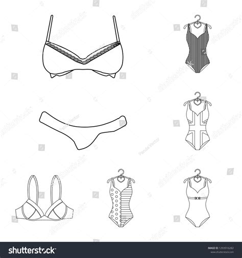 Vector Illustration Bikini Fashion Icon Set Stock Vector Royalty Free Shutterstock