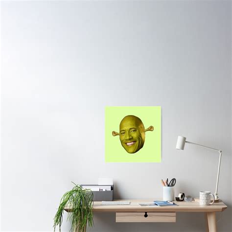 "Shrek "the Rock" meme" Poster by tttatia | Redbubble