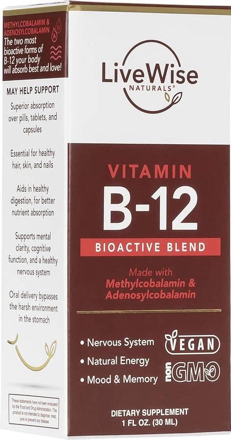 B12 (метилкобаламин ба аденосилкобаламин), хэлэн доор дусаана, 180 ...