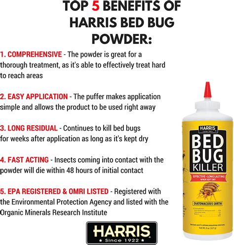 Harris Bed Bug Killer Diatomaceous Earth Powder 12 Lb Fast Kill Wit