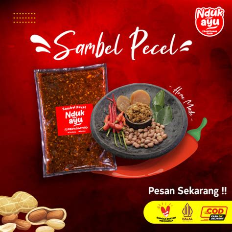 Jual Sambel Pecel Madiun Sambal Kacang Pecel Pedas Sedang Manis