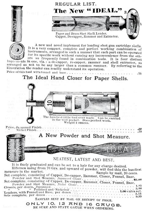 Ideal Shotshell Reloading Tools