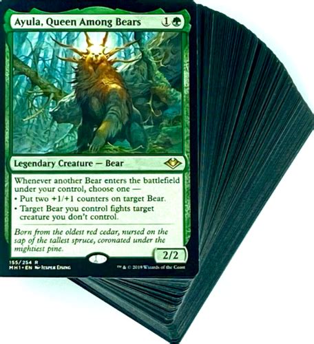 Custom Commander Deck Ayula Bear Tribal Edh Mtg Magic Cards