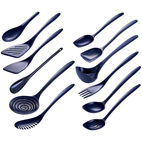 Hutzler Cobalt Blue Cook And Serve Melamine Utensils Pcs Set