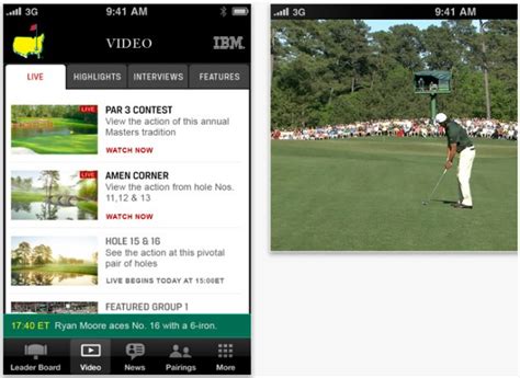 Masters Golf Tournament App Brings Live Action On-The-Go