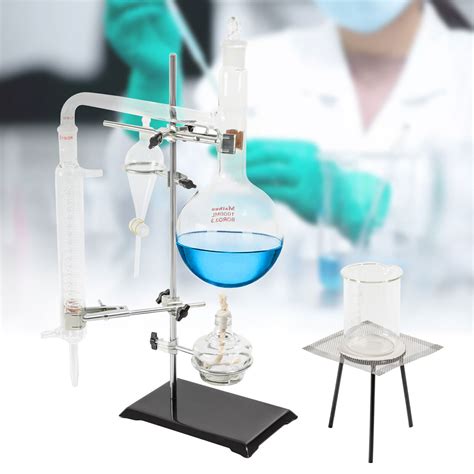 1000ml Distillation Apparatus Kit Lab Water Essential Oil Distiller