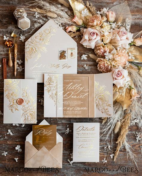 Luxury Gold Wedding Invitations