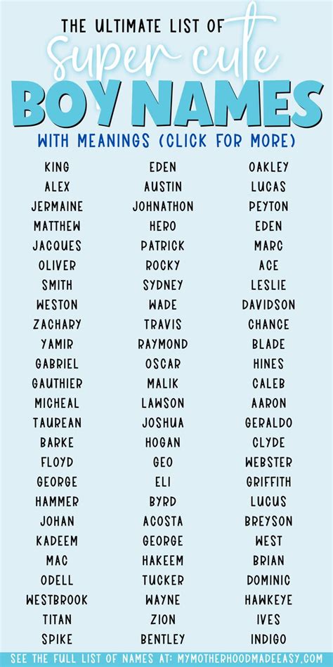 Cute Baby Boy Names Unique Uk at Norman Santangelo blog