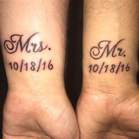 Mr And Mrs Tattoo 😍😍😍 Couple Tattoos Unique Tasteful Tattoos Mrs Tattoo