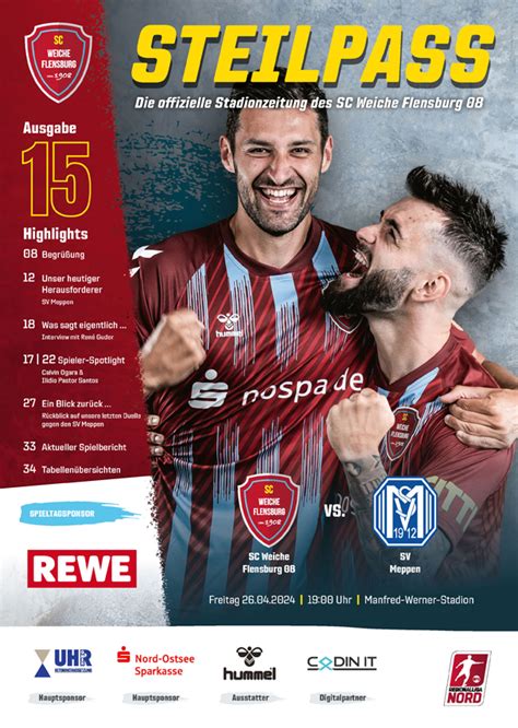 Stadionzeitung 23 24 Ausgabe 15 SC Weiche Flensburg 08