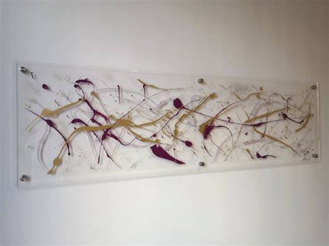 Gold Purple And Pink Wall Art Splash Art Minimalist Abstract