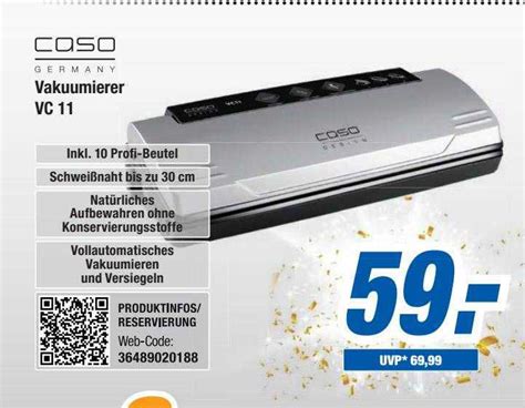 Caso Vakuumierer Vc11 Angebot bei Expert Bening
