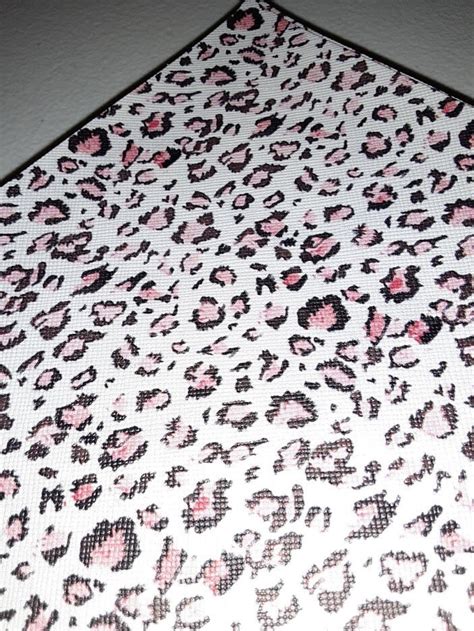 Pink Leopard Print Faux Leather Sheets Vegan Leather Etsy