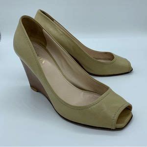 Prada Shoes Prada Nude Leather Wedges Poshmark