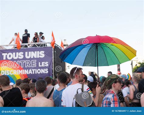 June Paris France Gay Pride Parade Day Umbrella Editorial Photography Image Of
