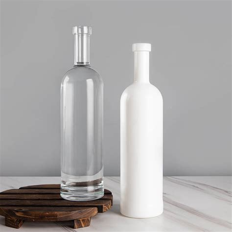 White Black Tall Slender Round 750ml Spirits Glass Bottles Buy 750ml Spirits Glass Bottles