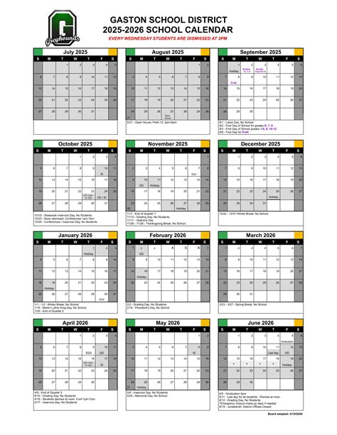 Gaston School District OR 25-26 Calendar Revised [PDF] - EduCounty