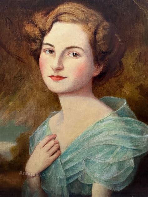 Antiques Atlas Oil Painting Portrait Lady Anne Bowes Lyon C1936