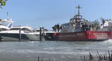 Key Biscayne Marina Fire Destroys Several Boats Haulover Inlet