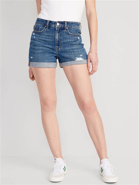 Distressed Jean Shorts For Women