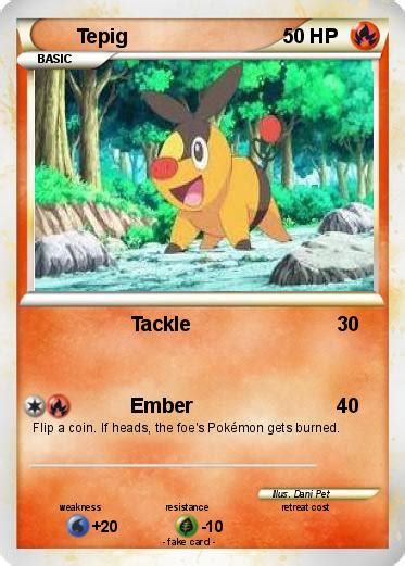 Pokémon Tepig 19 19 - Tackle - My Pokemon Card