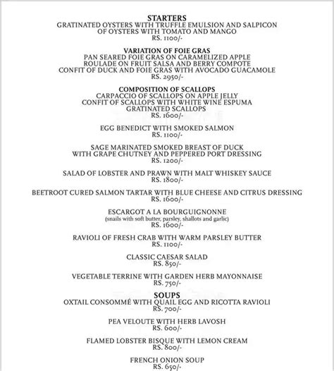 London Grill Cinnamon Grand Menu Zomato Sri Lanka